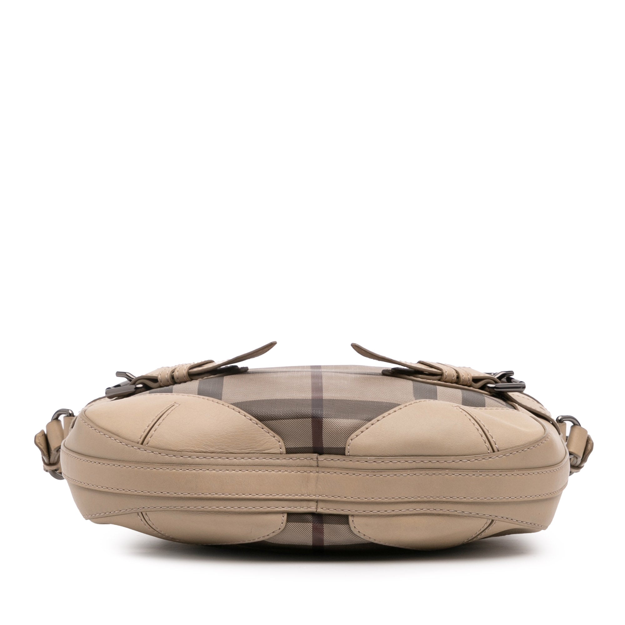Smoke Check Coated Canvas and Leather Satchel