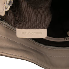Smoke Check Coated Canvas and Leather Satchel