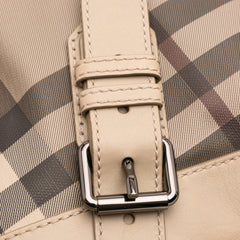 Smoke Check Coated Canvas and Leather Satchel