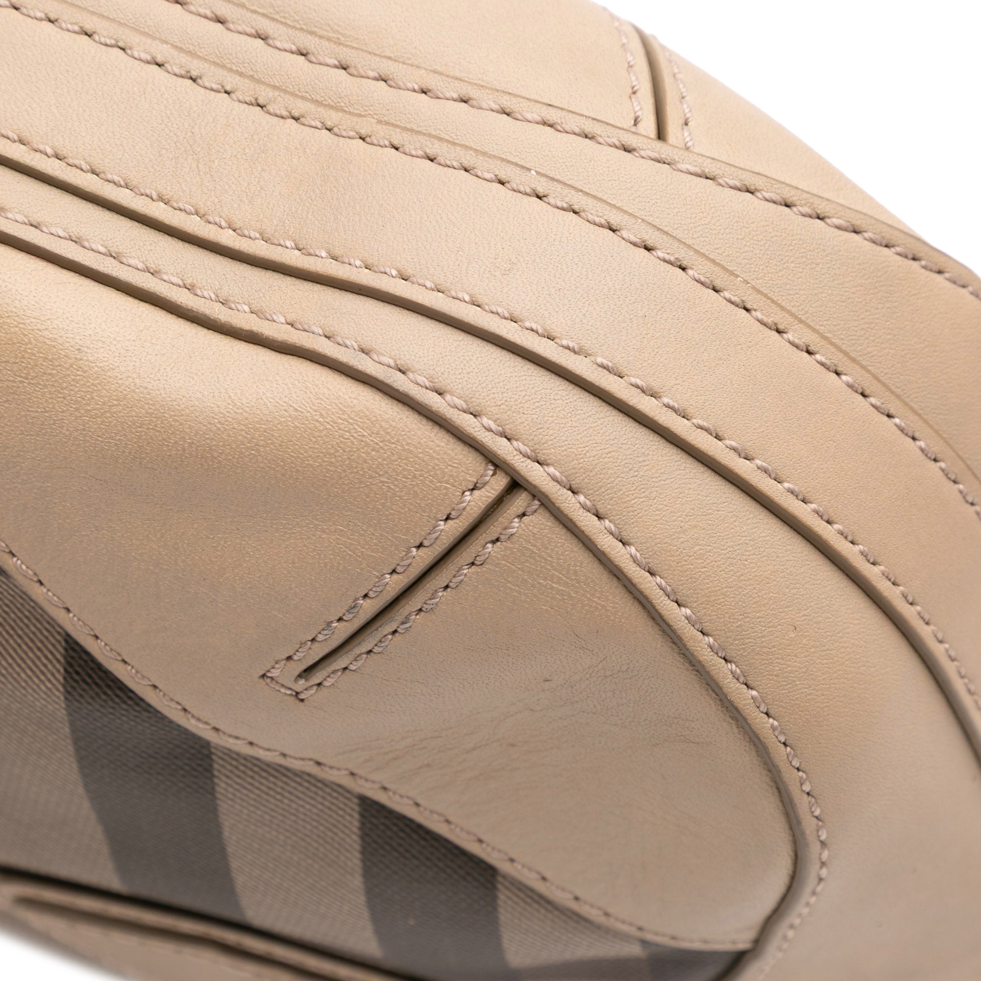 Smoke Check Coated Canvas and Leather Satchel