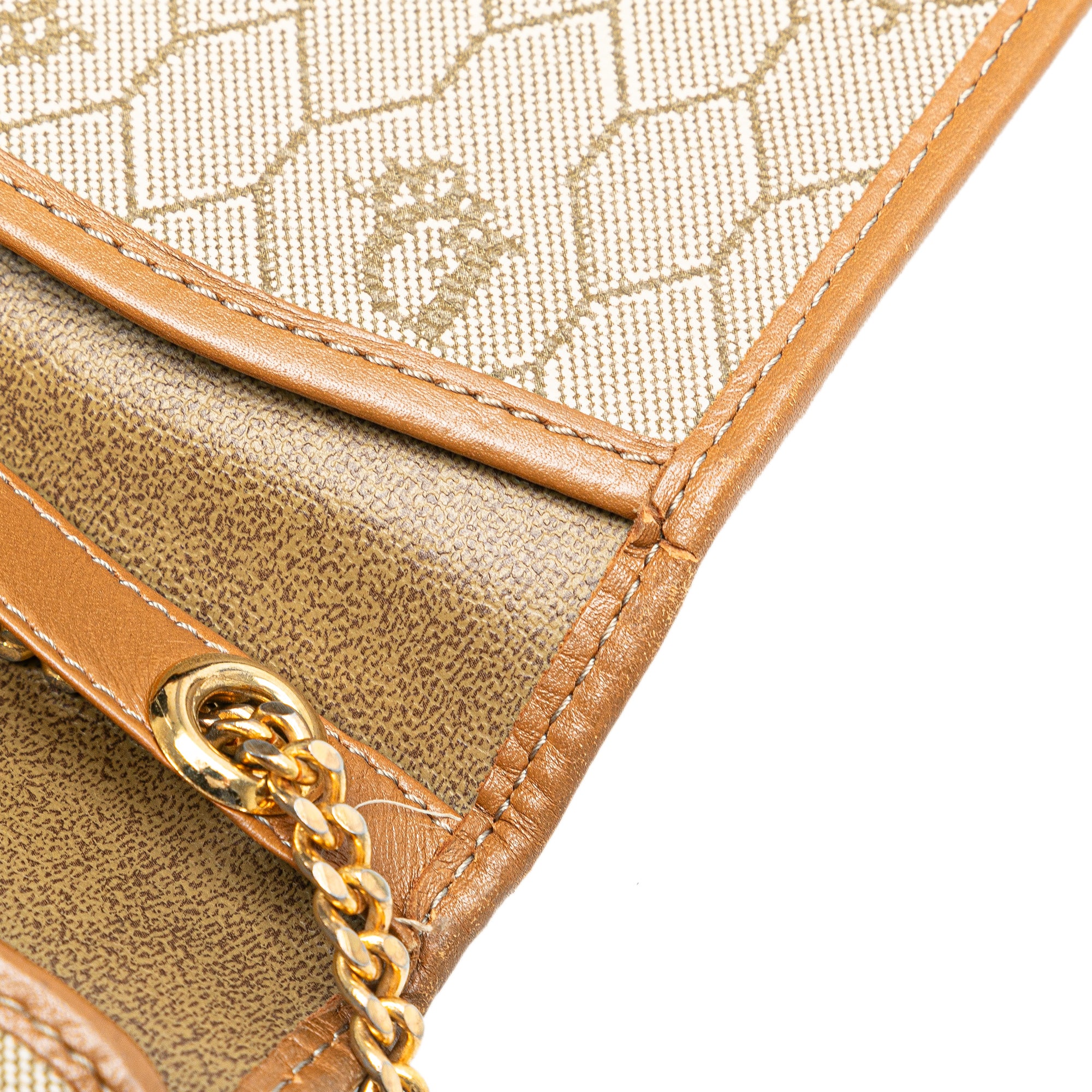 Honeycomb Coated Canvas Chain Crossbody