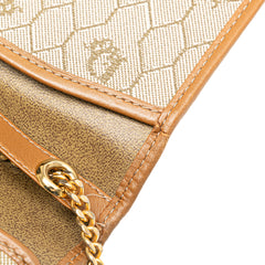 Honeycomb Coated Canvas Chain Crossbody