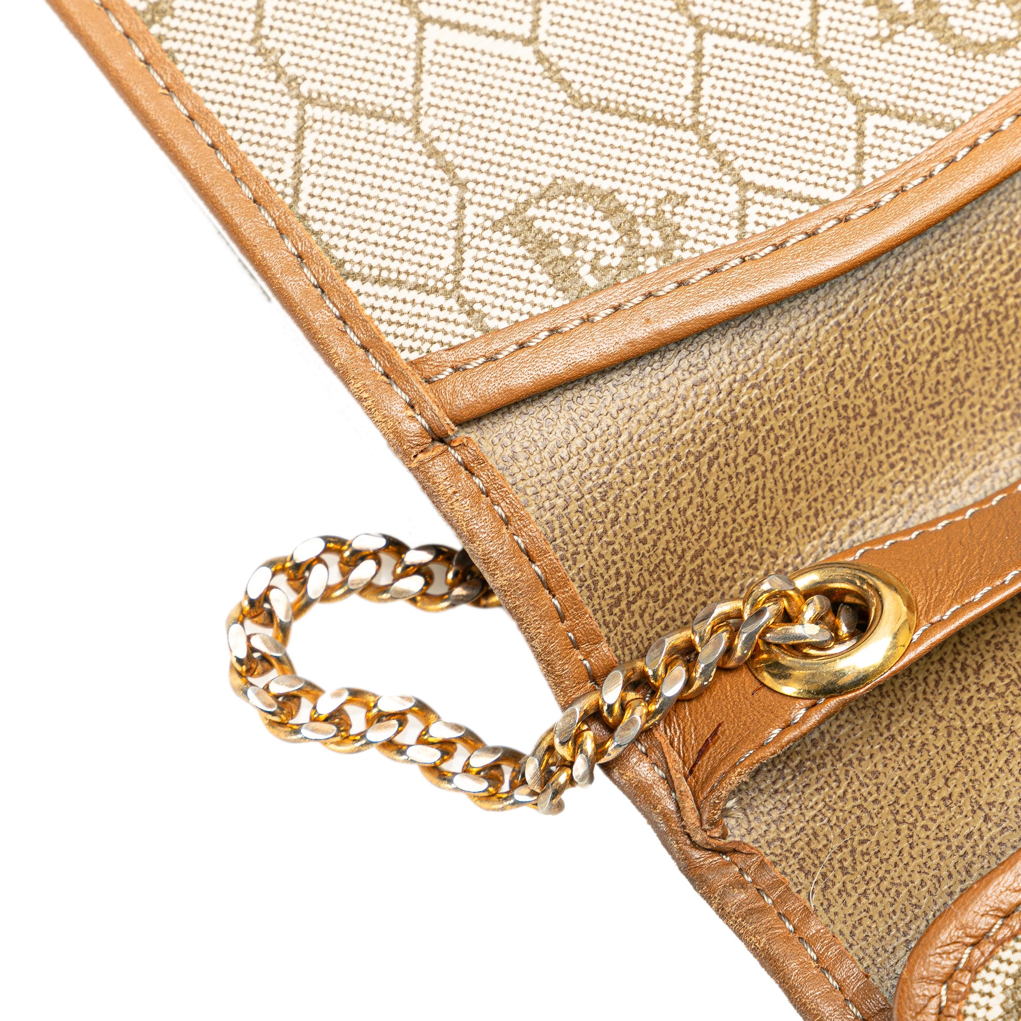 Honeycomb Coated Canvas Chain Crossbody