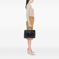 Large Saffiano Lux Galleria Double Zip Satchel