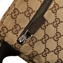 GG Canvas Double Pocket Belt Bag