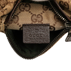 GG Canvas Double Pocket Belt Bag