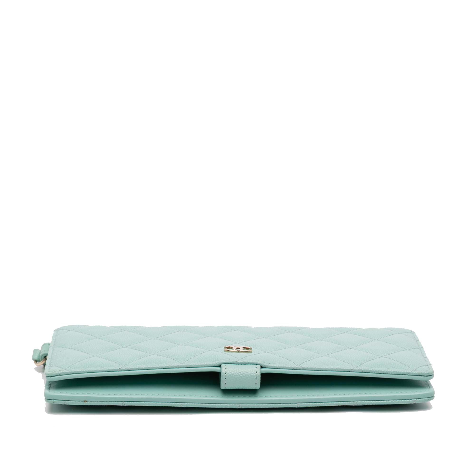 CC Quilted Caviar Bifold Long Wallet