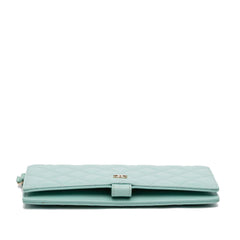 CC Quilted Caviar Bifold Long Wallet