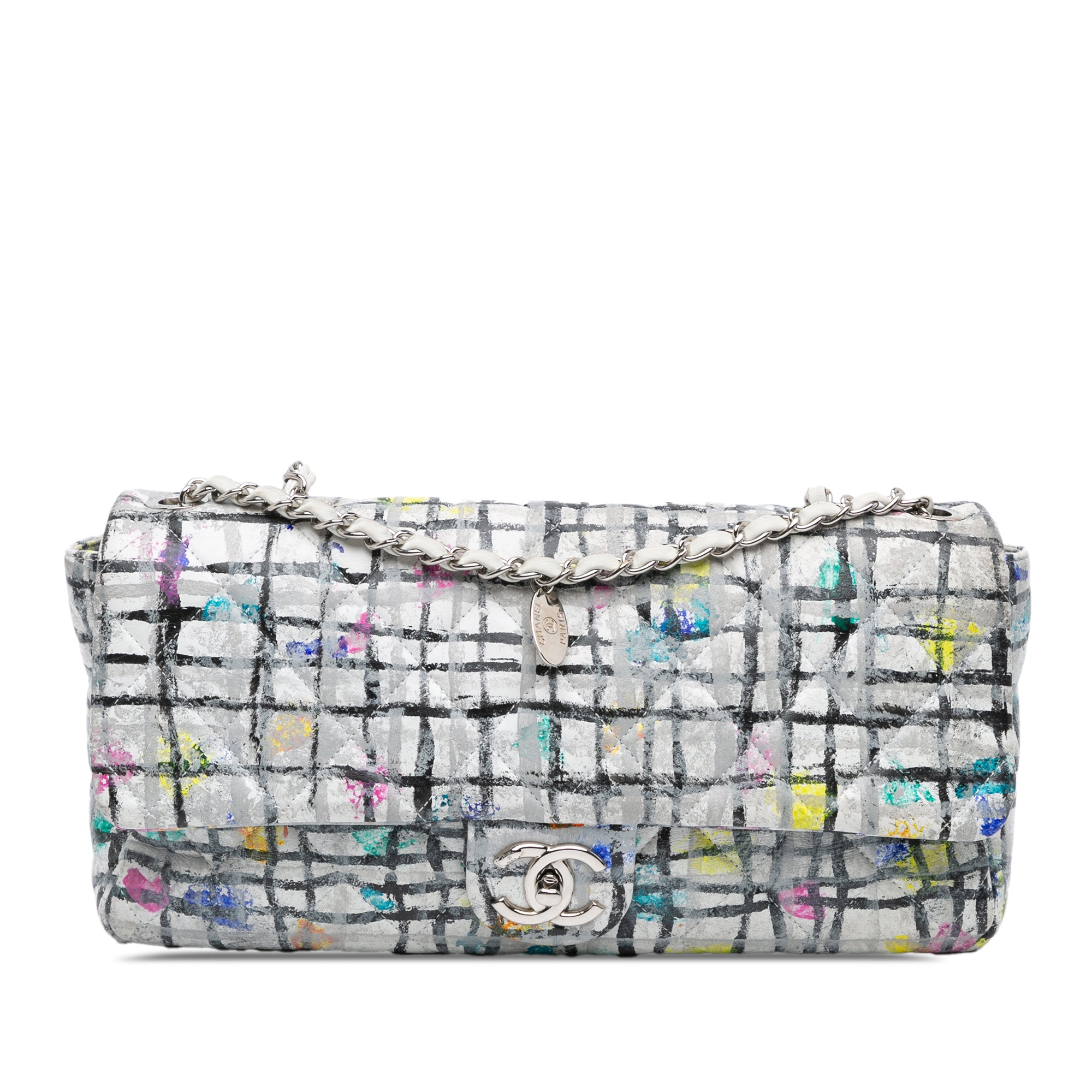 Medium Calfskin Hand Painted Graffiti Flap