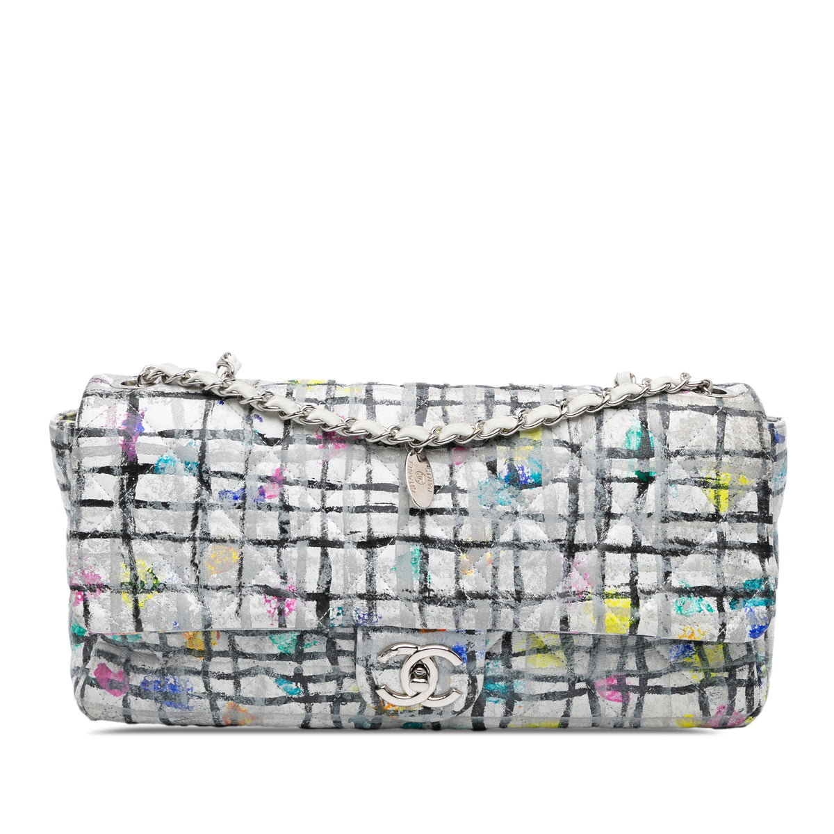 Medium Calfskin Hand Painted Graffiti Flap