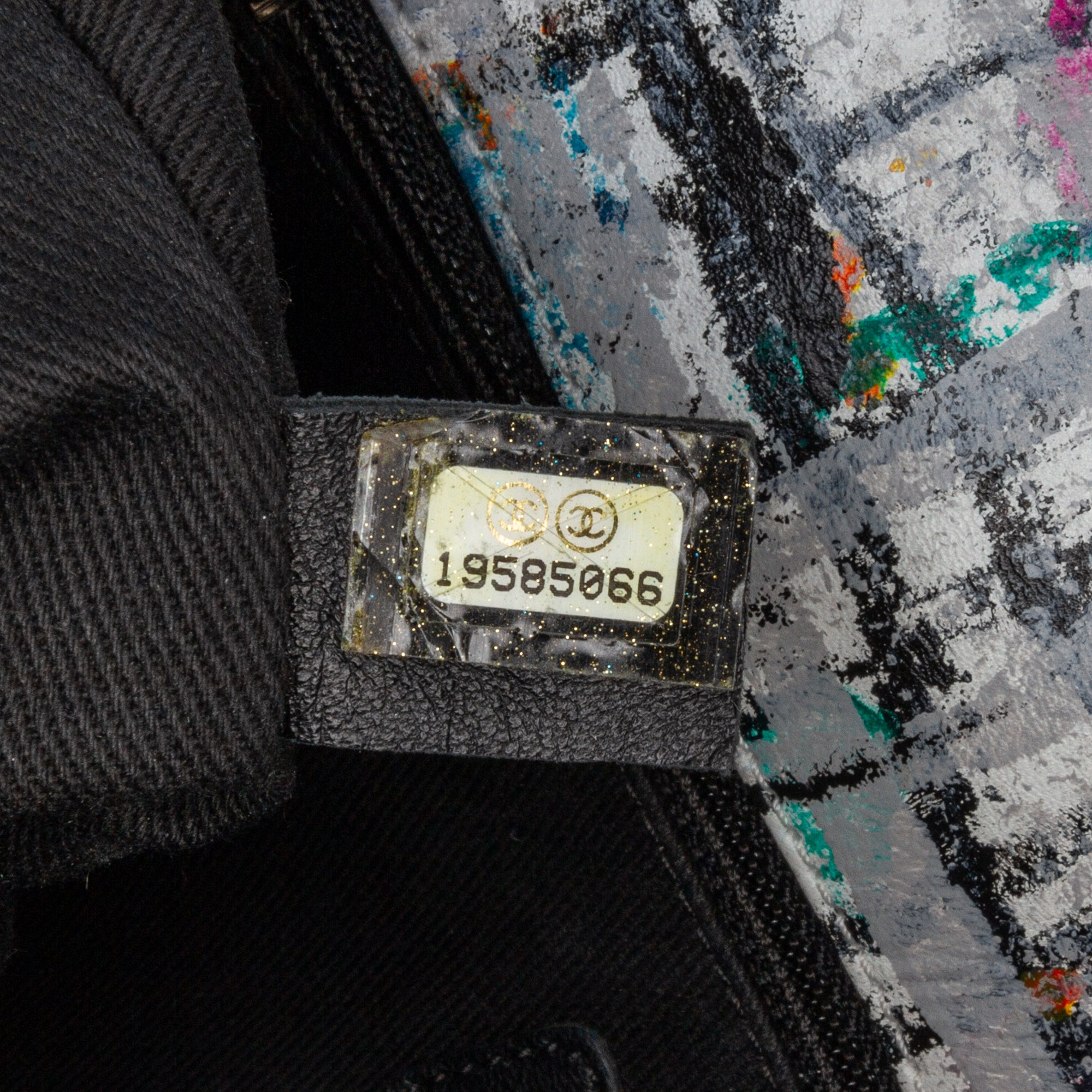 Medium Calfskin Hand Painted Graffiti Flap