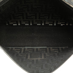 Medium Zucca Perforated Leather Baguette Messenger Bag