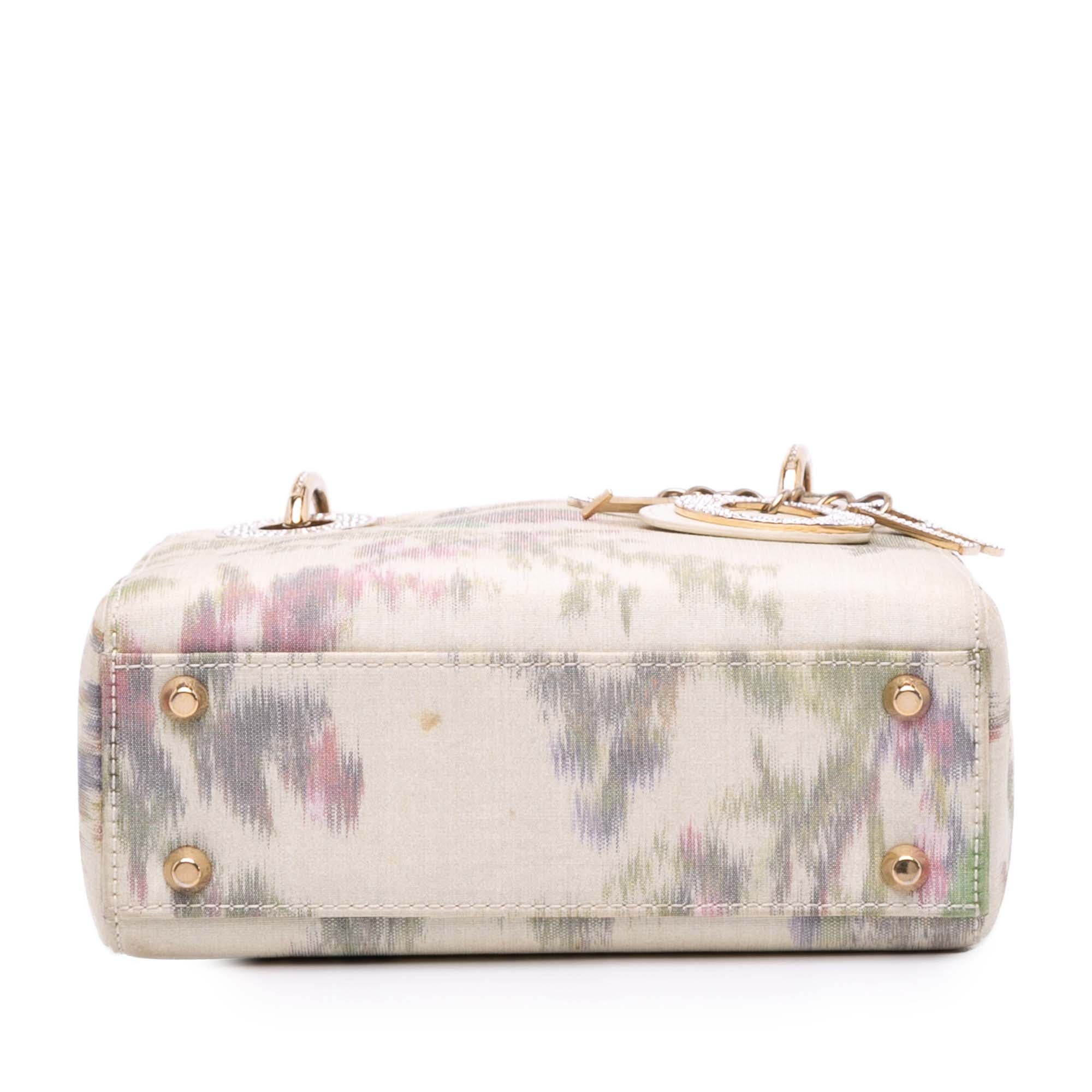 Mini Satin Floral Crystal Lady Dior