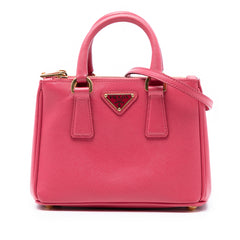 Micro Saffiano Galleria Double Zip Satchel