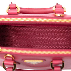 Micro Saffiano Galleria Double Zip Satchel