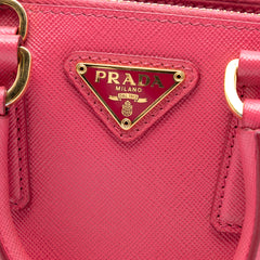 Micro Saffiano Galleria Double Zip Satchel