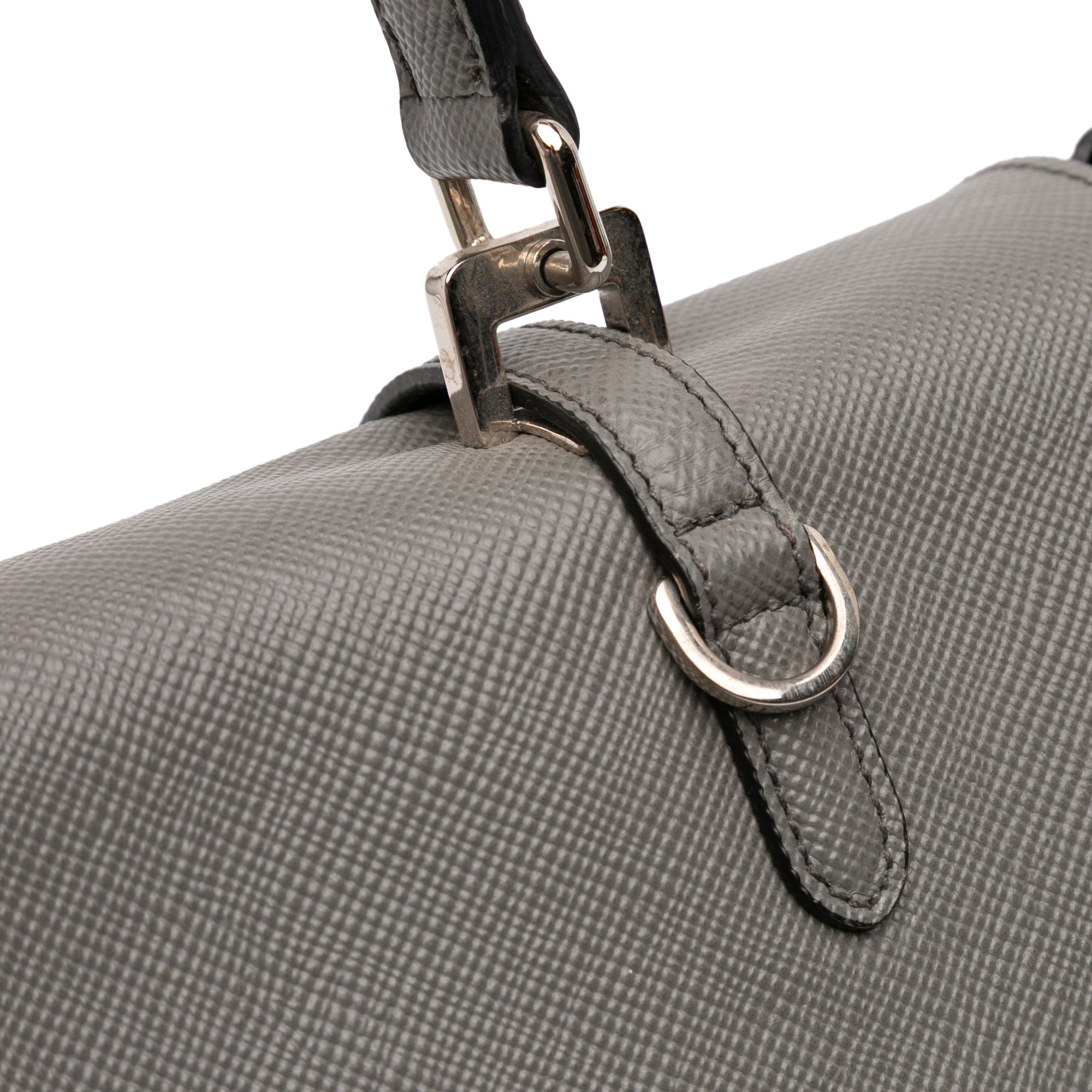 Saffiano Cuir Double Turnlock Satchel