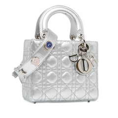 Small Metallic Grained Calfskin Cannage Lucky Badges My Lady Dior_1