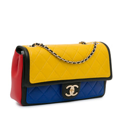 Medium Tricolor Lambskin Graphic Flap_1