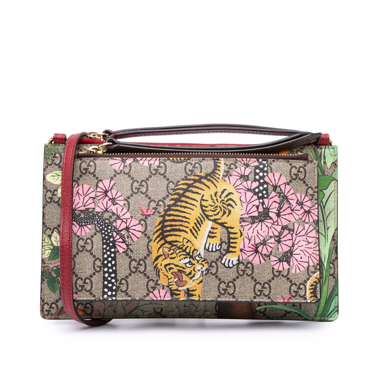 GG Supreme Bengal Double Zip Pochette