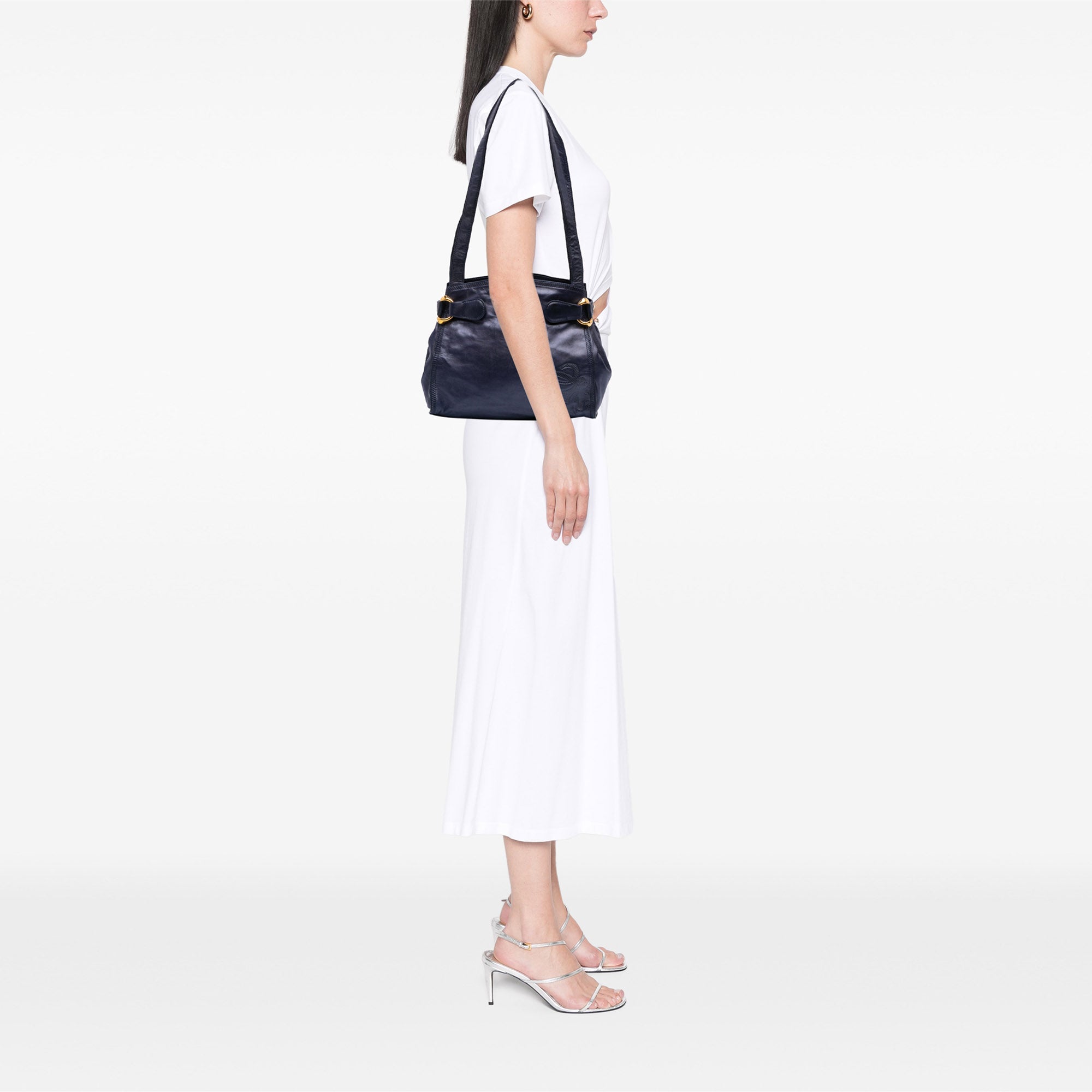 Anagram Leather Shoulder Bag