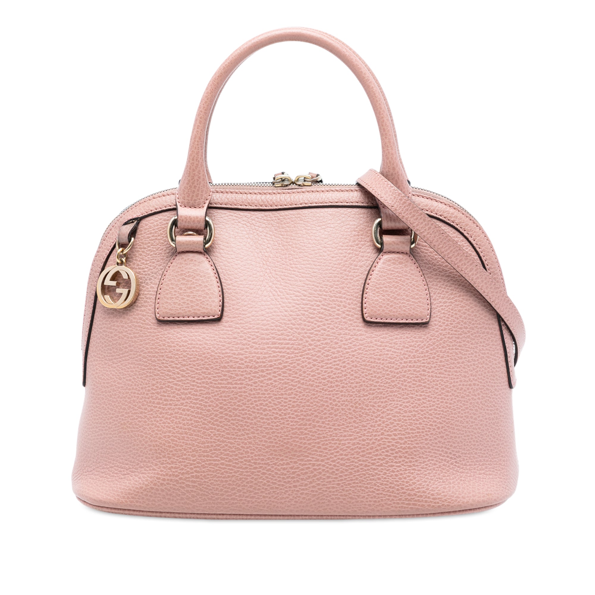 Small Dollar Calfskin GG Charm Dome Satchel