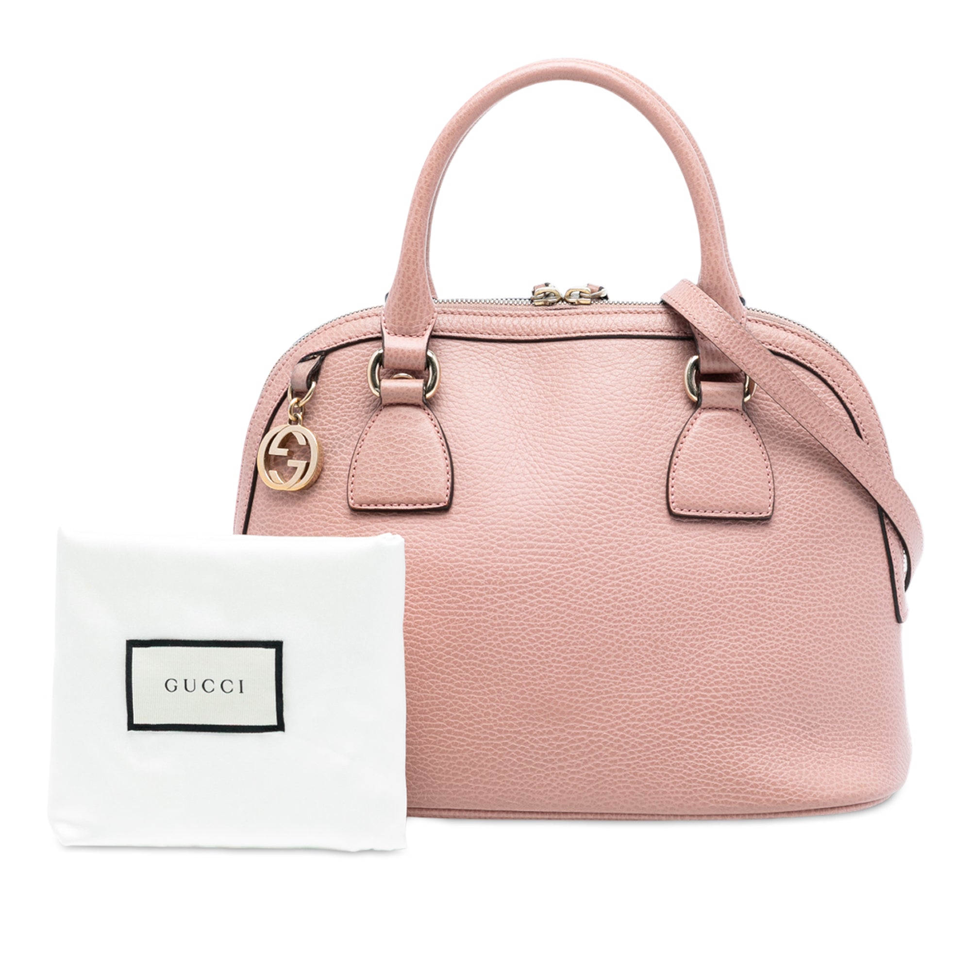 Small Dollar Calfskin GG Charm Dome Satchel