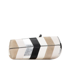 Small Fendi First Leather and Suede Striped Crossbody