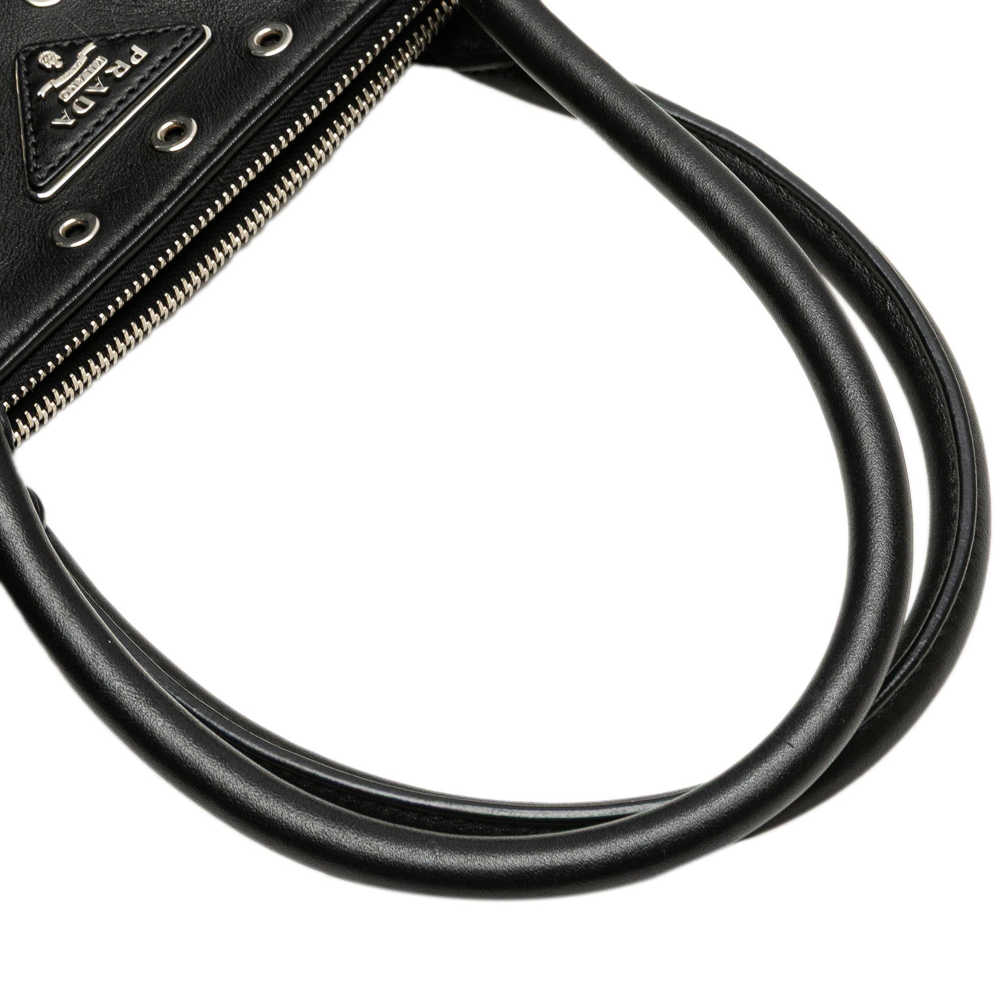 Large City Calf Grommet Galleria Double Zip Tote