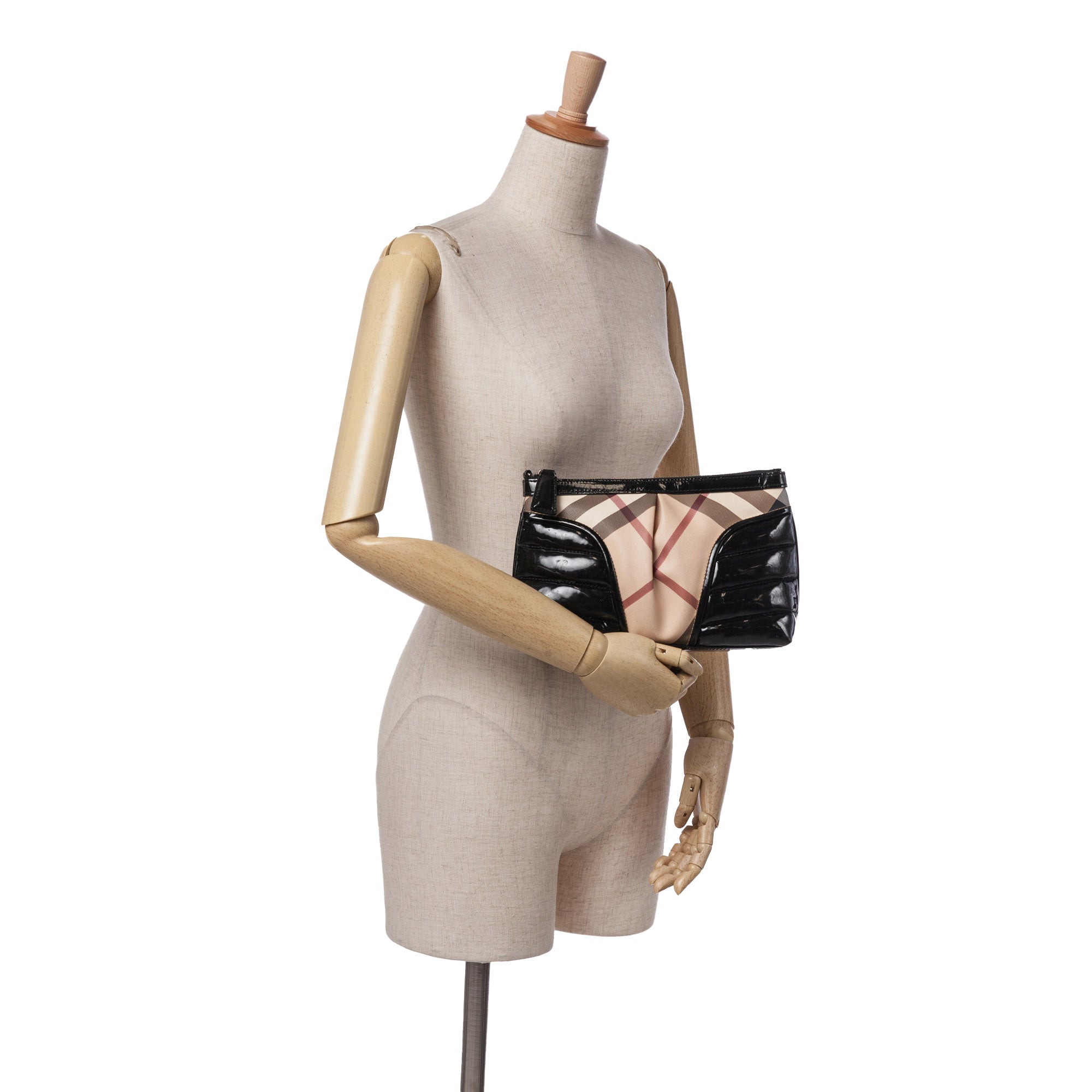 Supernova Check Coated Canvas Clutch