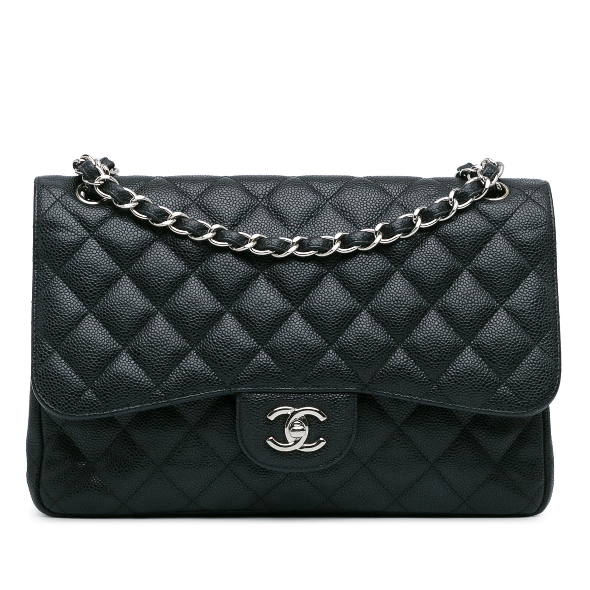 Jumbo Classic Caviar Double Flap_0