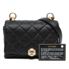 Quilted Calfskin Pearl CC Accordion Flap