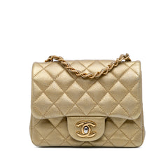 Mini Square Classic Caviar Single Flap