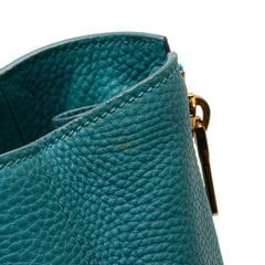 Vitello Daino Side Zip Twin Pocket Open Convertible Tote