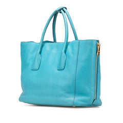 Vitello Daino Side Zip Twin Pocket Open Convertible Tote