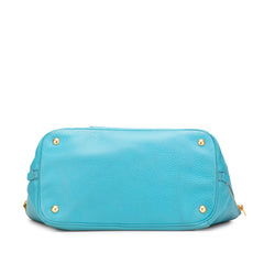 Vitello Daino Side Zip Twin Pocket Open Convertible Tote