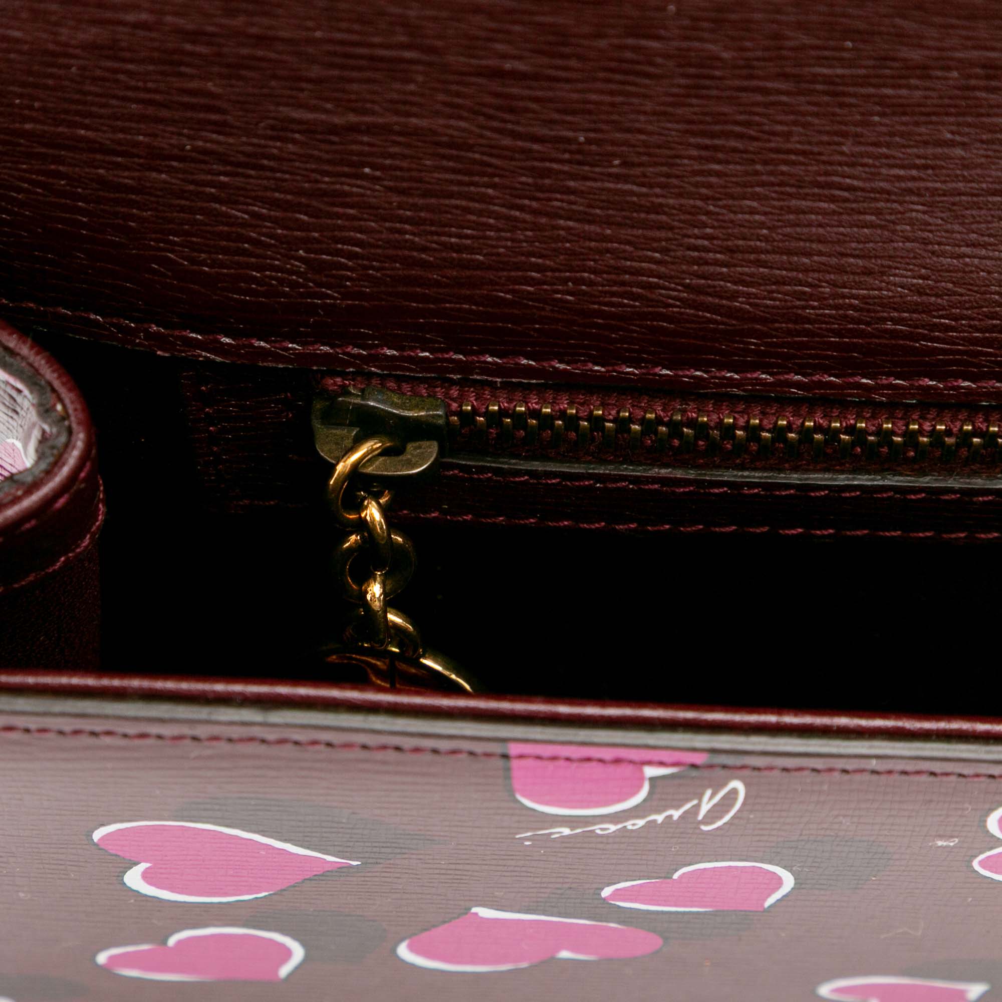 Leather Heartbeat Clutch