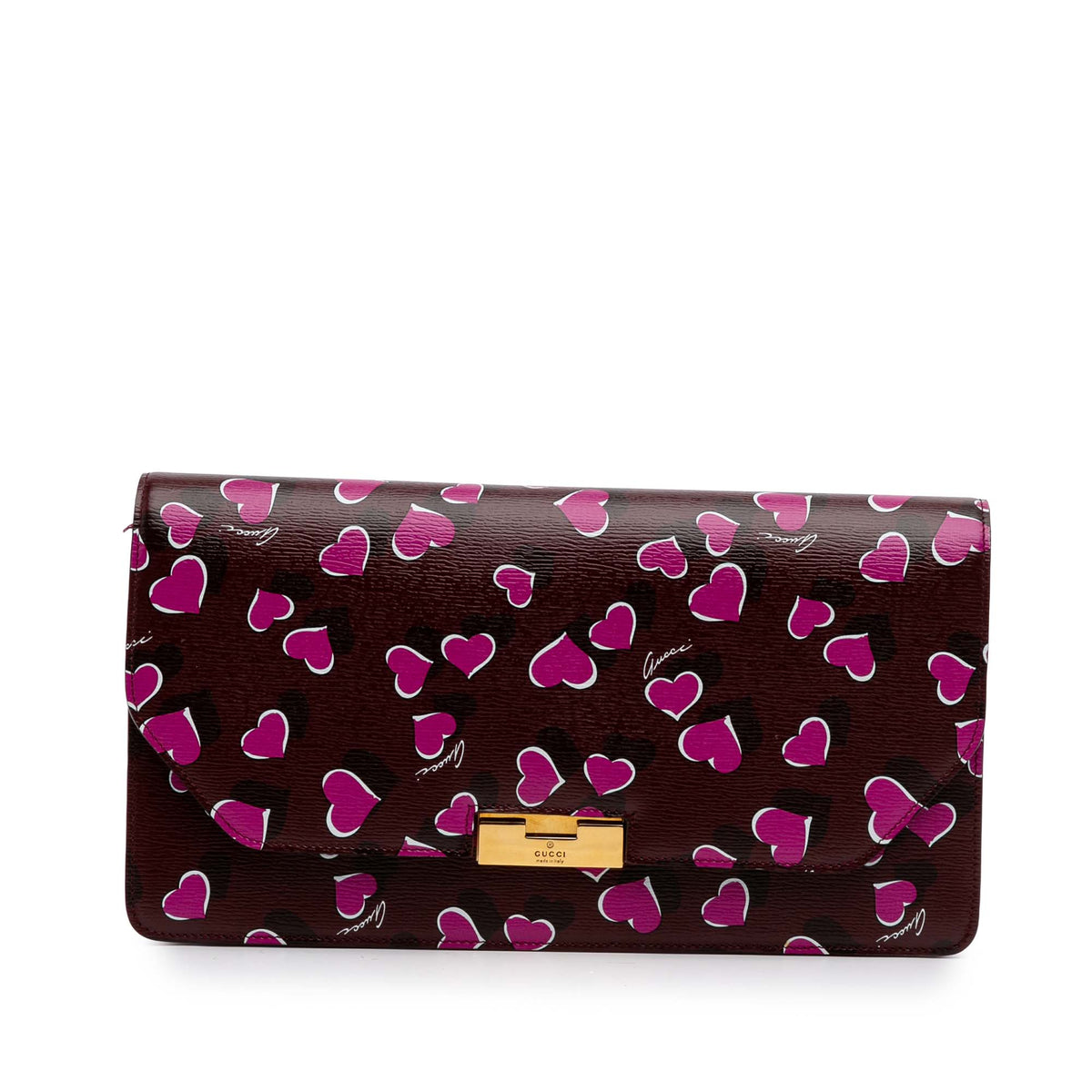 Leather Heartbeat Clutch