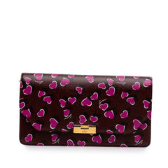 Leather Heartbeat Clutch