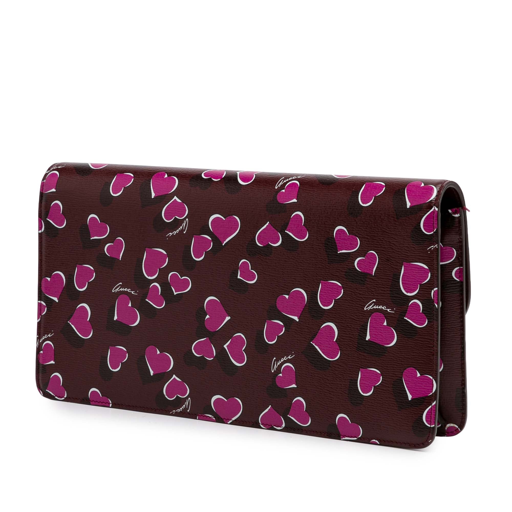 Leather Heartbeat Clutch
