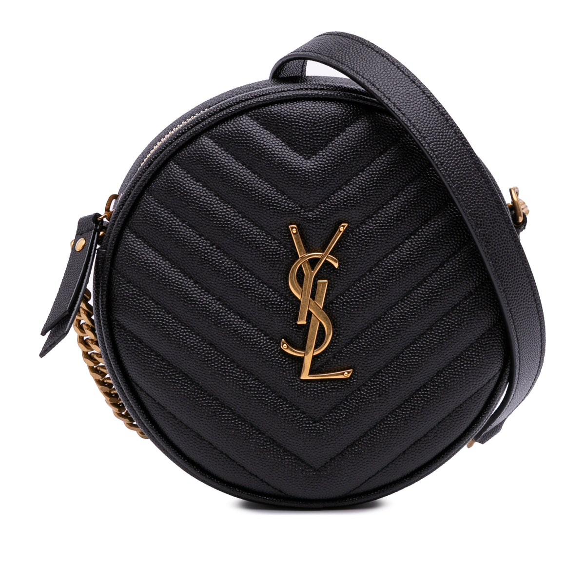 Grain De Poudre Chevron Round Vinyle Camera Bag