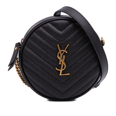Grain De Poudre Chevron Round Vinyle Camera Bag