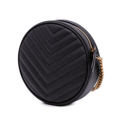 Grain De Poudre Chevron Round Vinyle Camera Bag