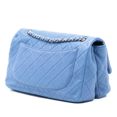 Jumbo Quilted Caviar Double Compartment Chain Flap
