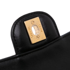 Mini Square Classic Chevron Lambskin Single Flap