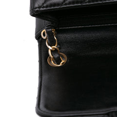 Mini Square Classic Chevron Lambskin Single Flap