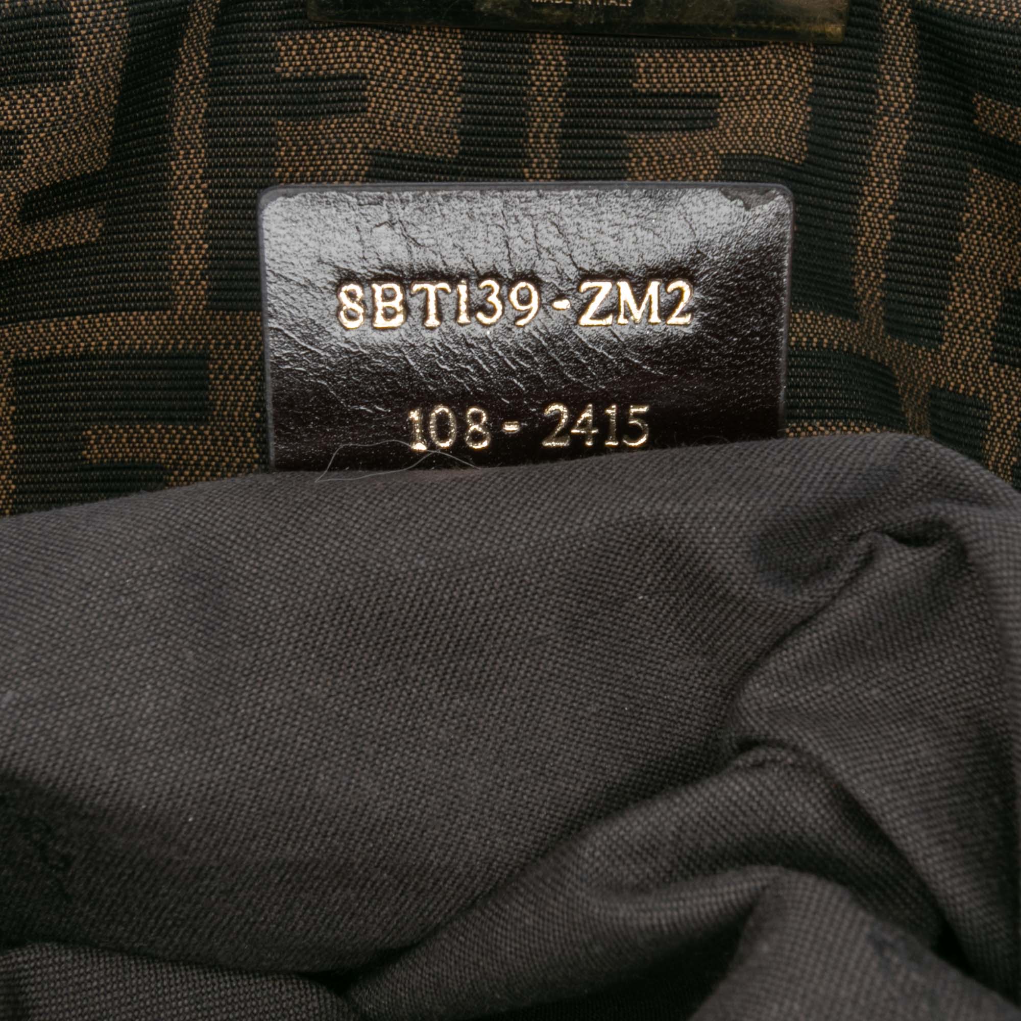 Zucca Canvas and Leather Chain Maxi Baguette