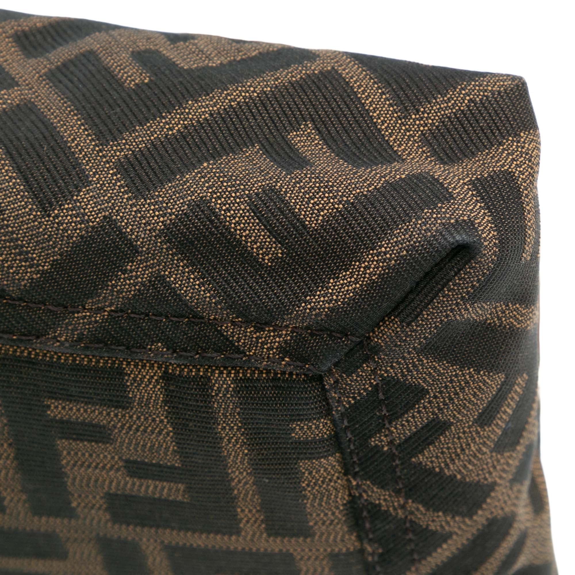 Zucca Canvas and Leather Chain Maxi Baguette