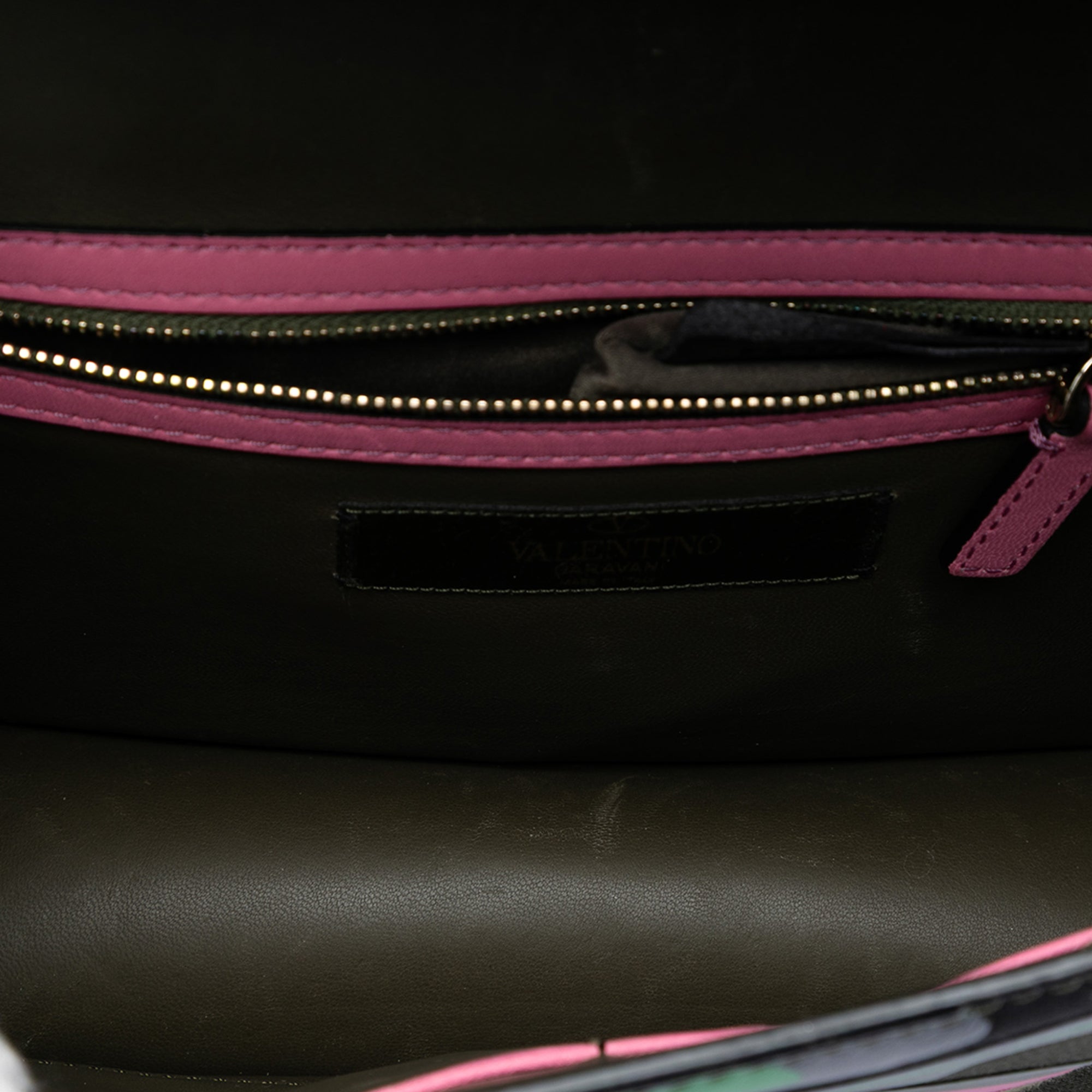 Medium Nappa and Canvas Camouflage Rockstud Glam Lock Crossbody