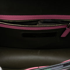 Medium Nappa and Canvas Camouflage Rockstud Glam Lock Crossbody